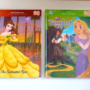 Two LeapFrog Tag Books. Tangled, Beauty&the beast